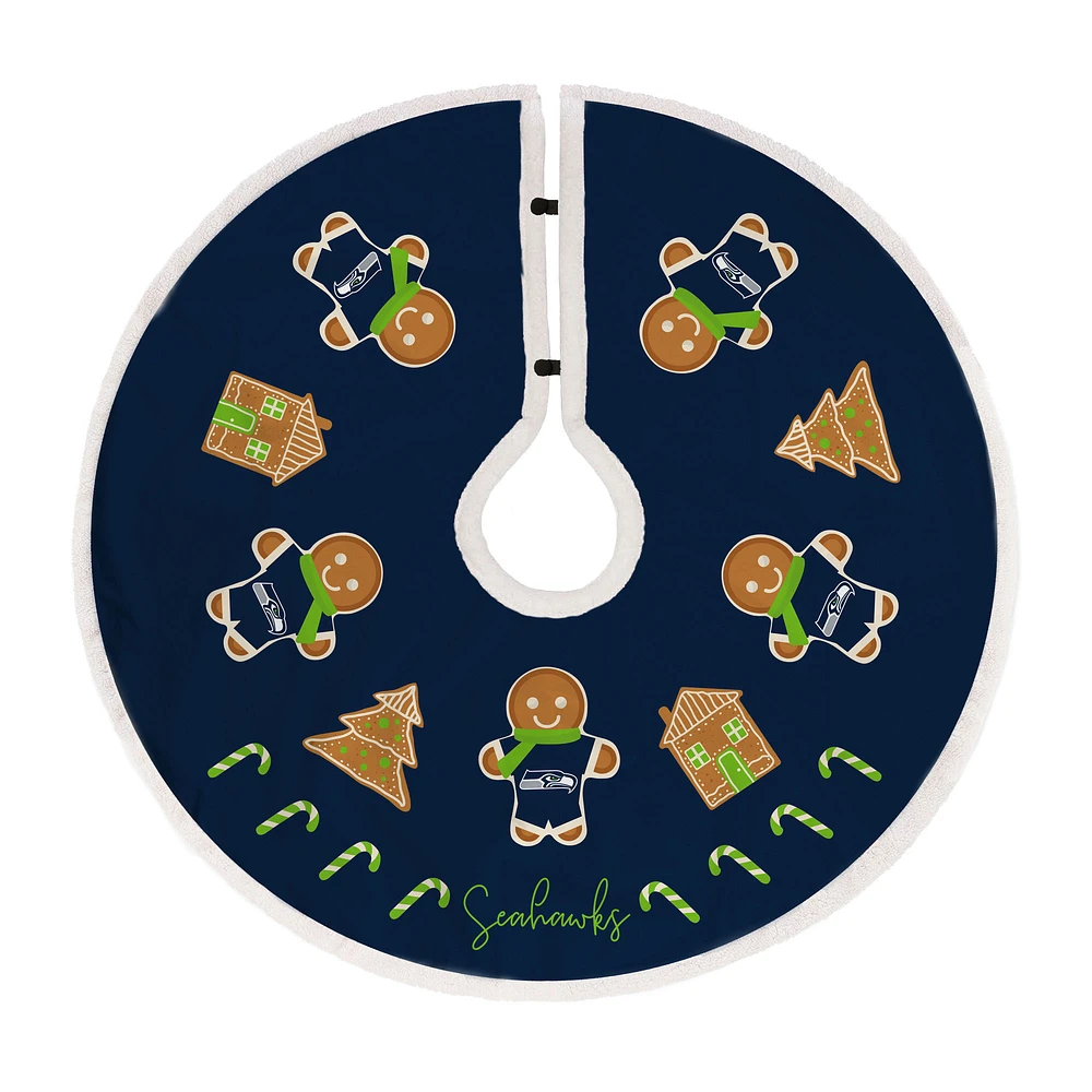 Seattle Seahawks Gingerbread Tree Skirt