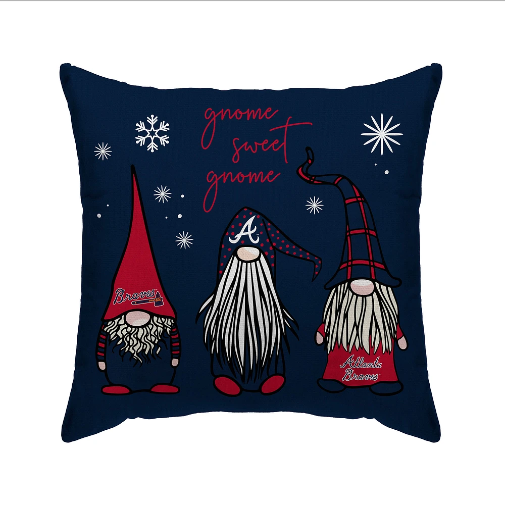 Atlanta Braves 20'' x 20'' Holiday Gnome Pillow Cover