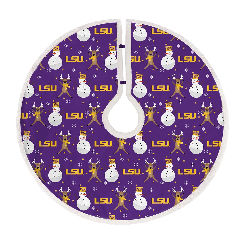 LSU Tigers Reindeer Tree Skirt