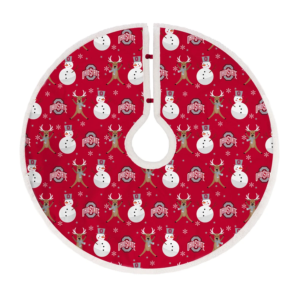 Ohio State Buckeyes Reindeer Tree Skirt