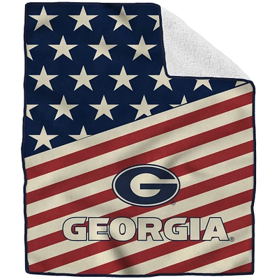 Georgia Bulldogs 60'' x 70'' Americana Throw Blanket
