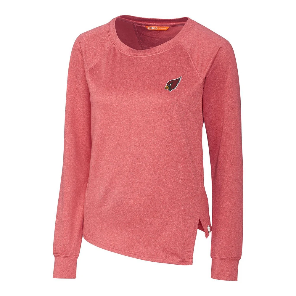 Women's Cutter & Buck Heathered Cardinal Arizona Cardinals Jackson Pullover Sweatshirt