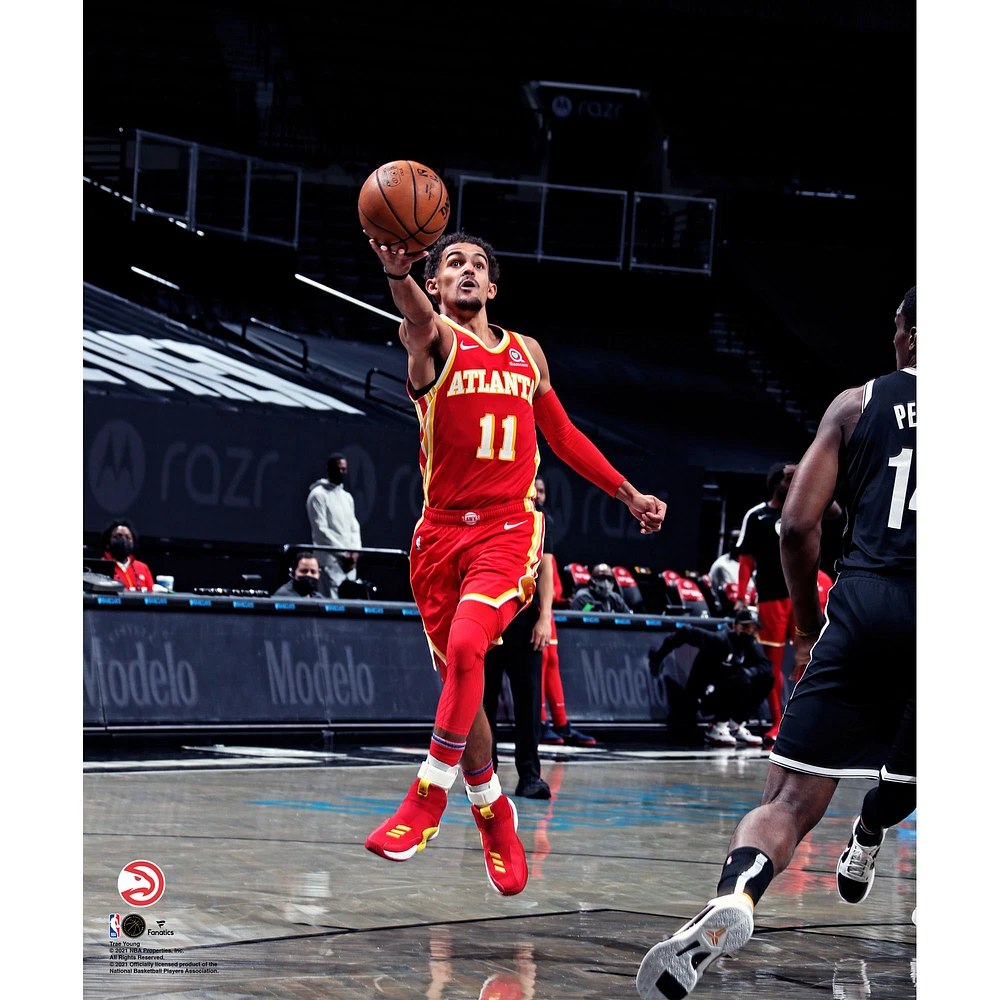 Trae Young Atlanta Hawks Unsigned Scoop Shot Photograph