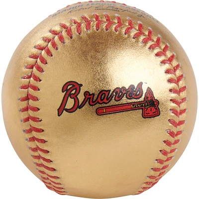 Atlanta Braves Rawlings Gold Leather Baseball