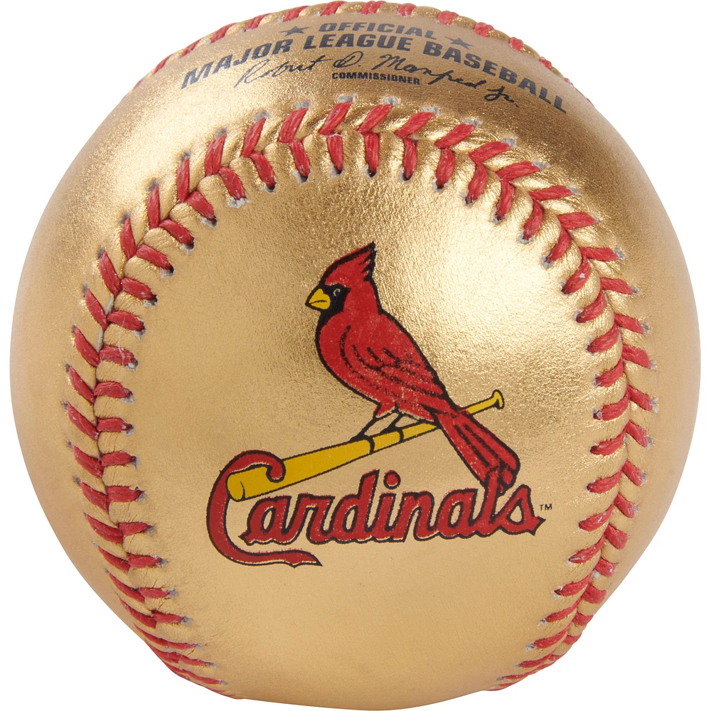 St. Louis Cardinals Rawlings Gold Leather Baseball
