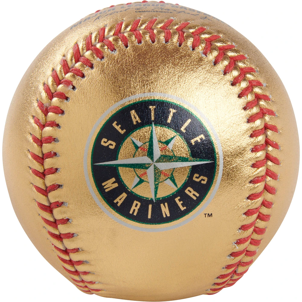 Seattle Mariners Rawlings Gold Leather Baseball