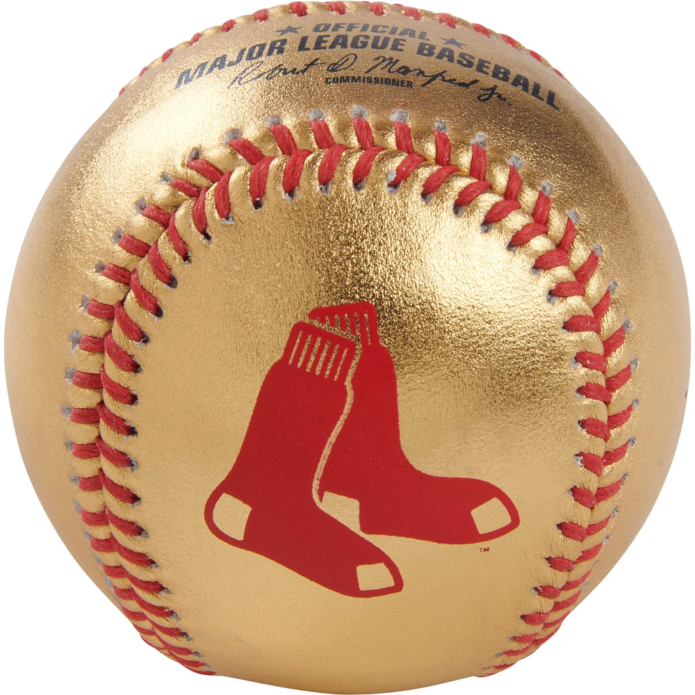 Boston Red Sox Rawlings Gold Leather Baseball