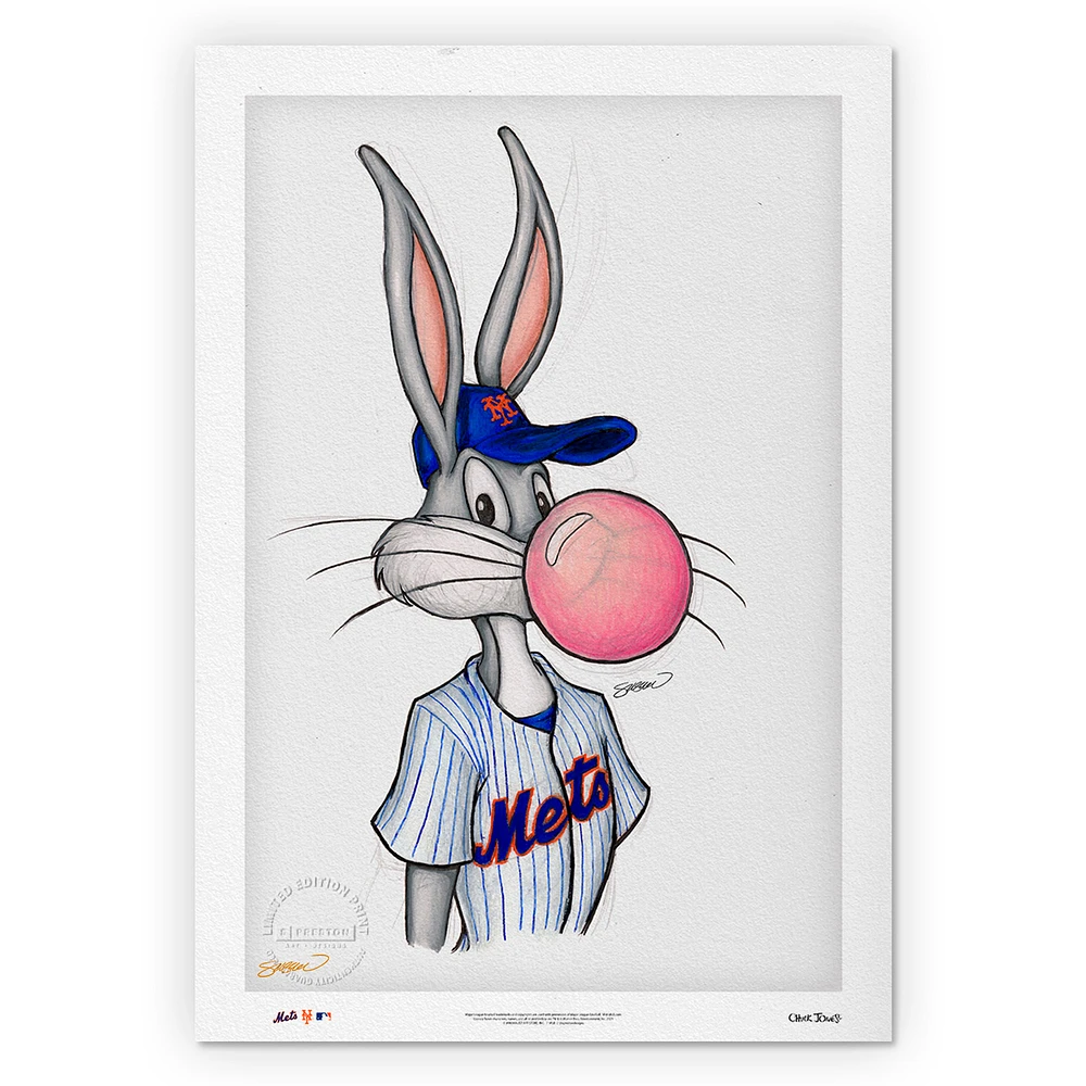 New York Mets Bugs Bunny 14'' x 20'' Limited Edition Fine Art Print