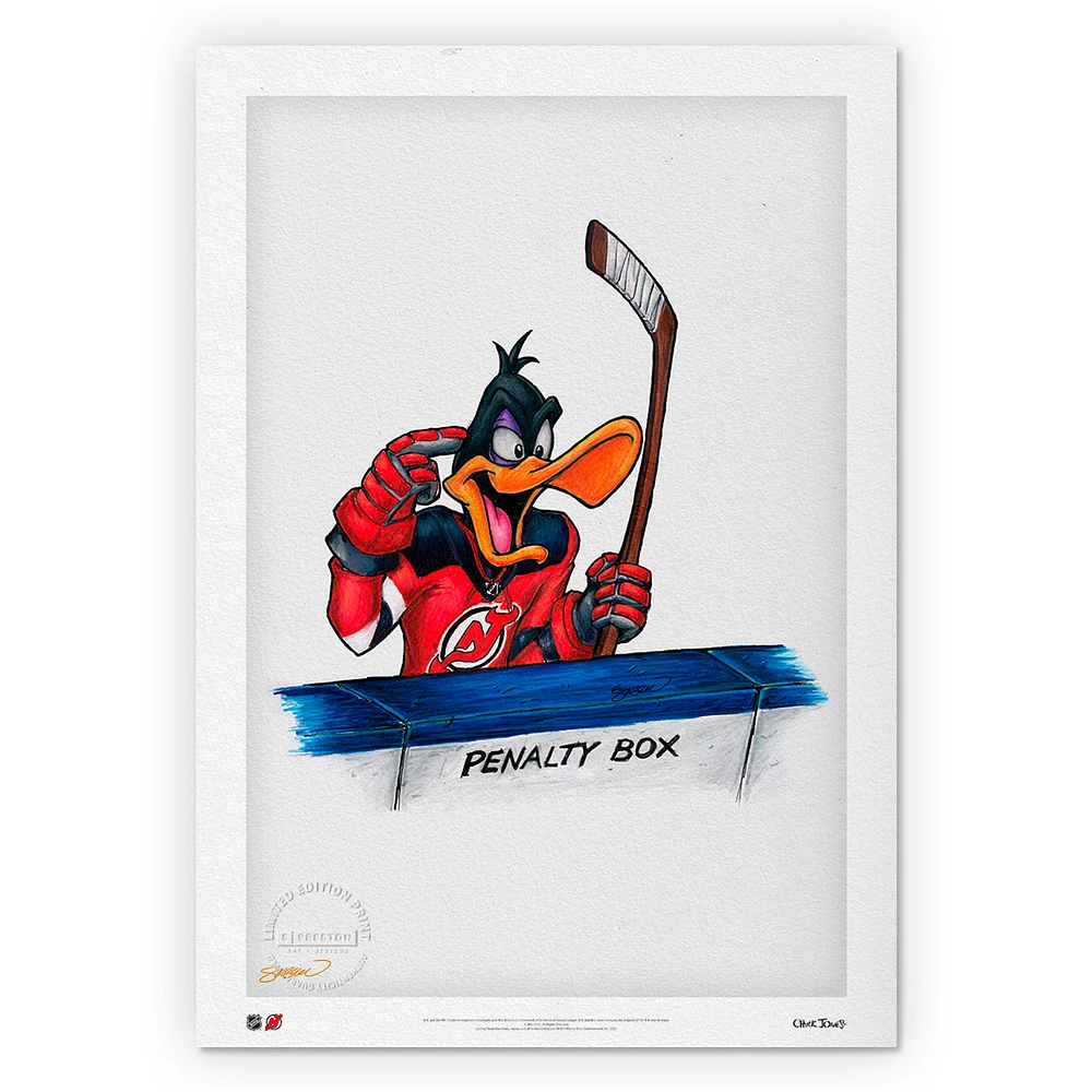 New Jersey Devils Daffy Duck 24'' x 36'' Limited Edition Fine Art Print