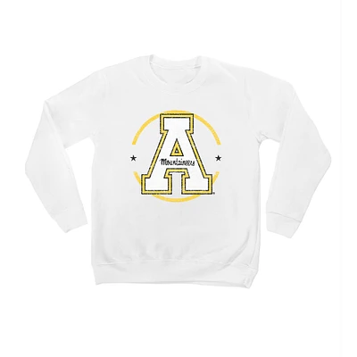 Youth White Appalachian State Mountaineers End Zone Pullover Sweatshirt
