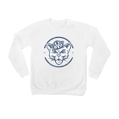 Youth White BYU Cougars End Zone Pullover Sweatshirt