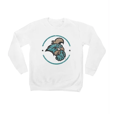 Youth White Coastal Carolina Chanticleers End Zone Pullover Sweatshirt