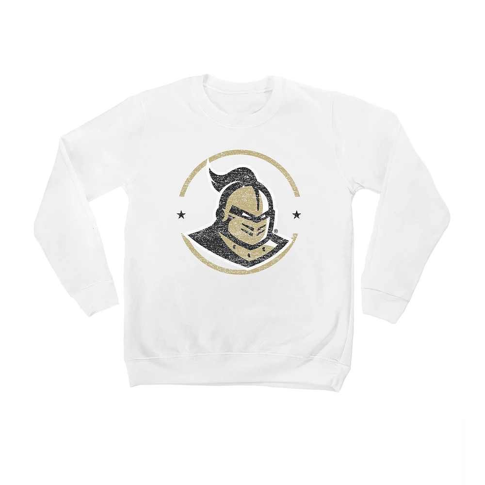 Youth White UCF Knights End Zone Pullover Sweatshirt
