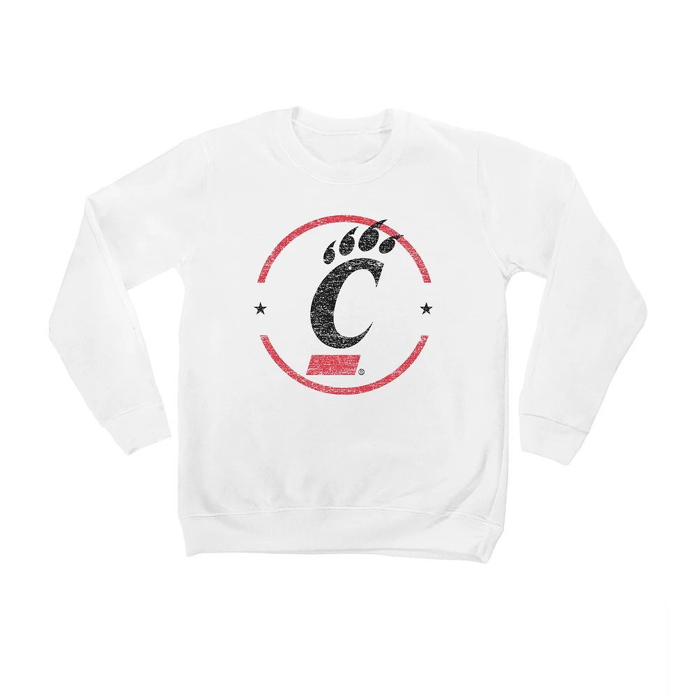 Youth White Cincinnati Bearcats End Zone Pullover Sweatshirt