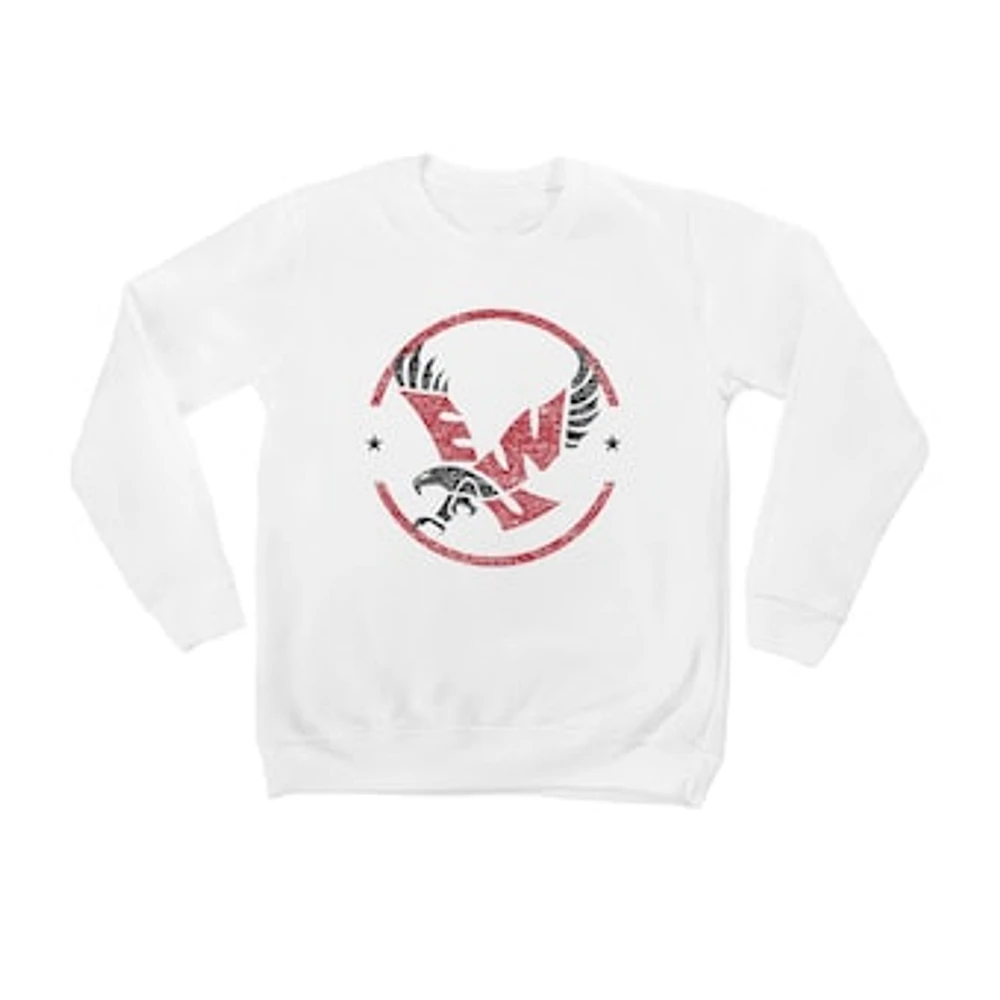 Youth White Eastern Washington Eagles End Zone Pullover Sweatshirt