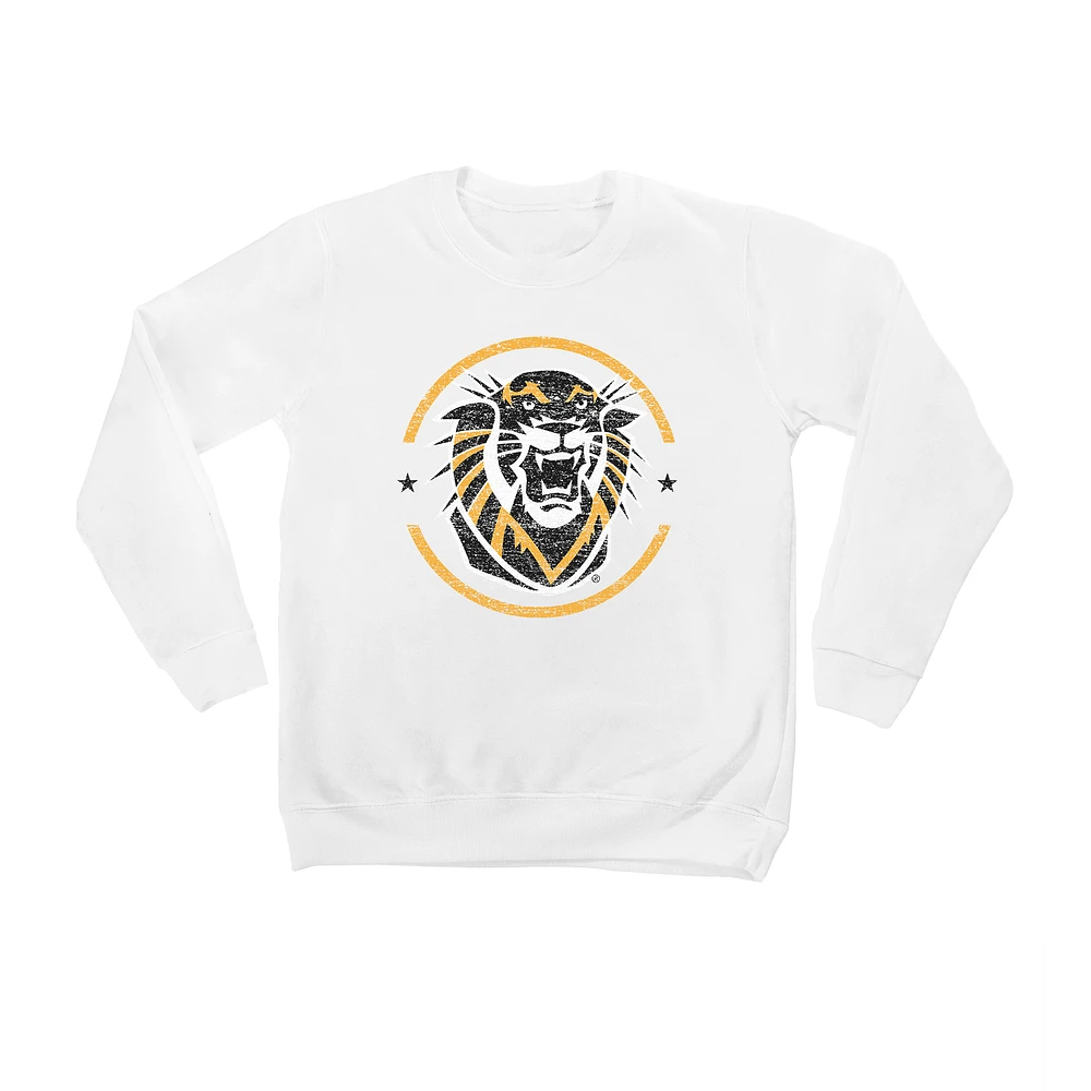 Youth White Fort Hays State Tigers End Zone Pullover Sweatshirt