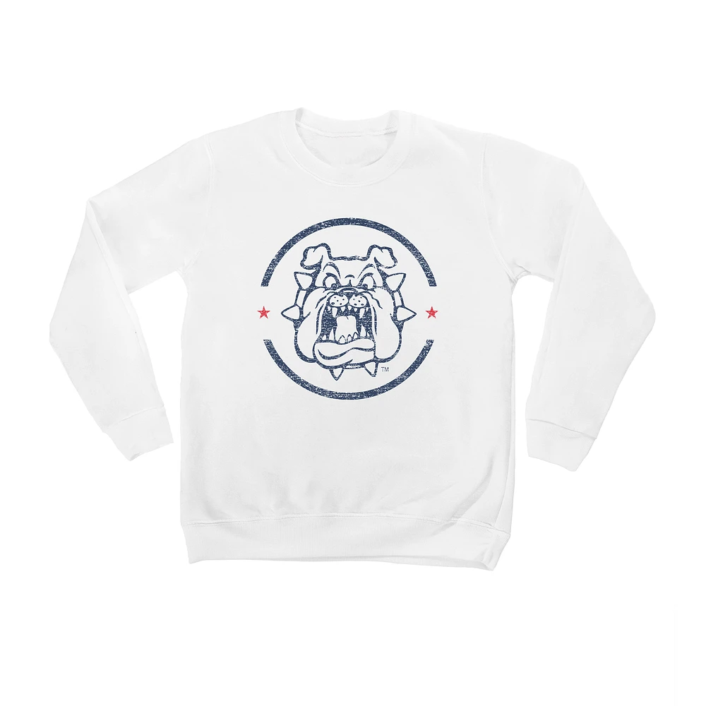 Youth White Fresno State Bulldogs End Zone Pullover Sweatshirt