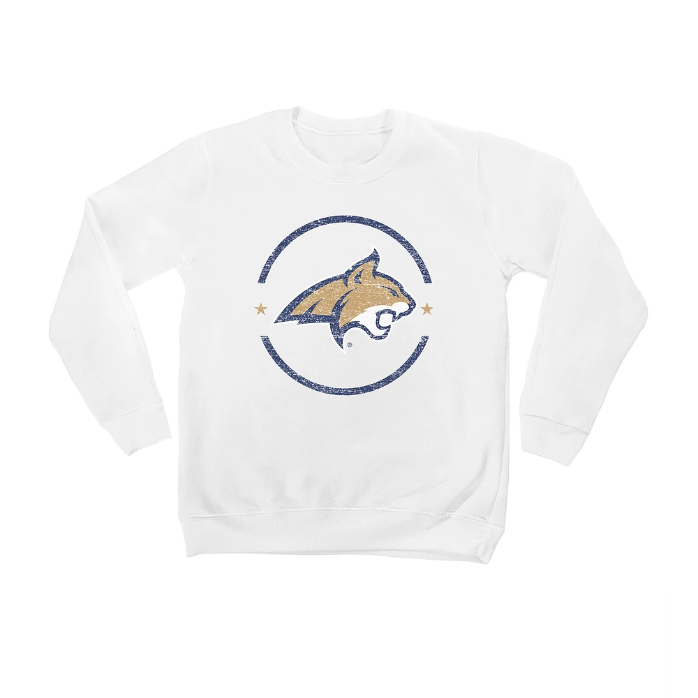 Youth White Montana State Bobcats End Zone Pullover Sweatshirt