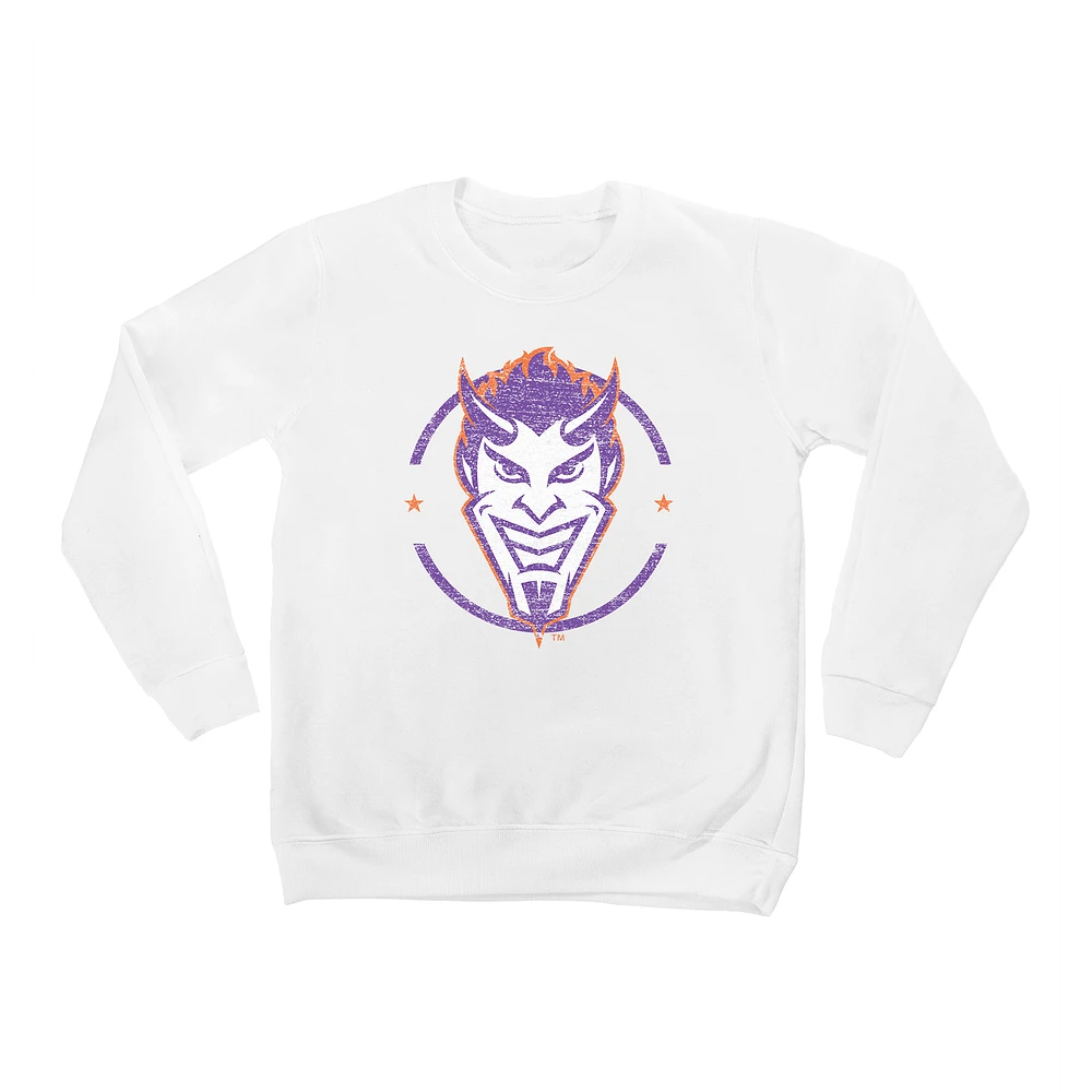 Youth White Northwestern State Demons End Zone Pullover Sweatshirt