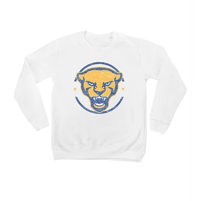 Youth White Pitt Panthers End Zone Pullover Sweatshirt