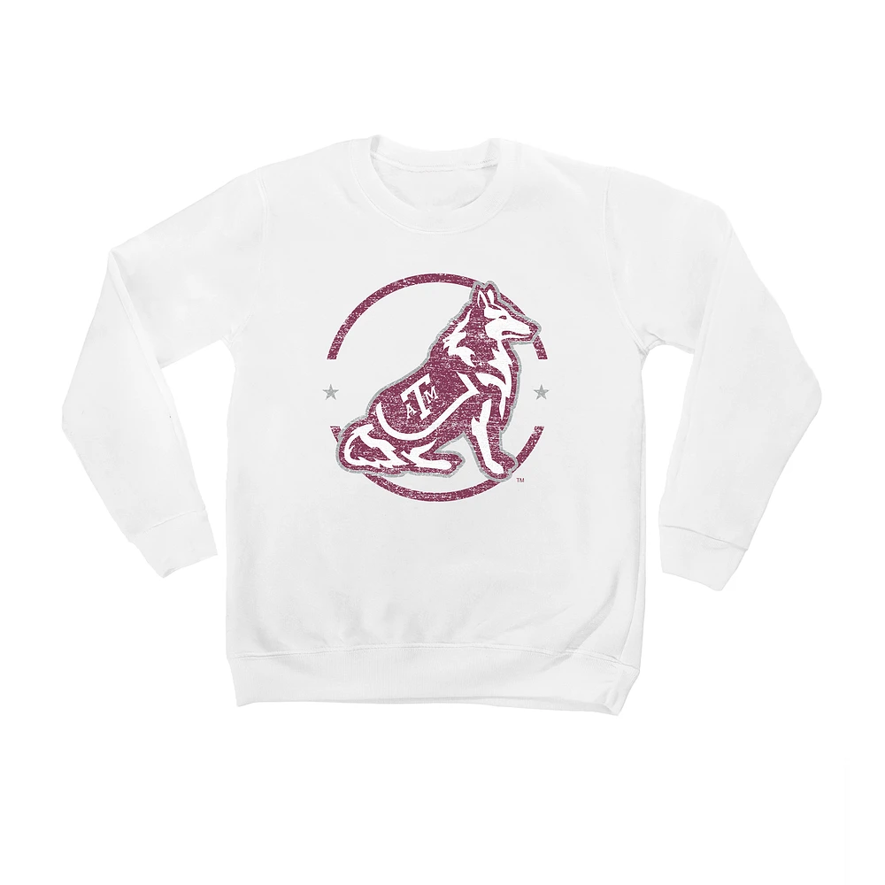 Youth White Texas A&M Aggies End Zone Pullover Sweatshirt