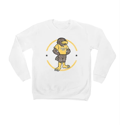 Youth White Southern Miss Golden Eagles End Zone Pullover Sweatshirt