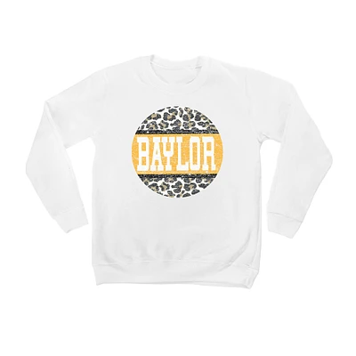 Youth White Baylor Bears Scoop & Score Pullover Sweatshirt