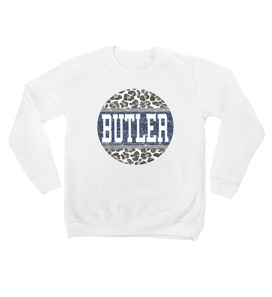 Youth White Butler Bulldogs Scoop & Score Pullover Sweatshirt