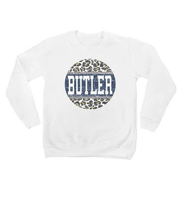 Youth White Butler Bulldogs Scoop & Score Pullover Sweatshirt