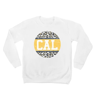 Youth White Cal Bears Scoop & Score Pullover Sweatshirt