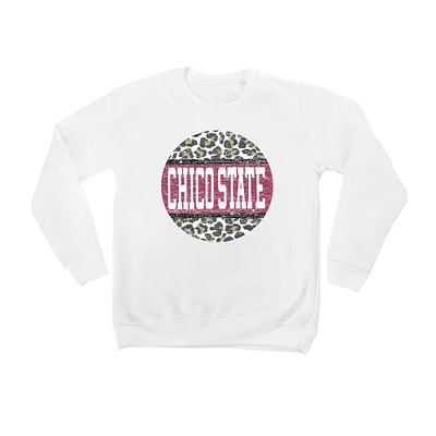 Youth White Cal State Chico Wildcats Scoop & Score Pullover Sweatshirt