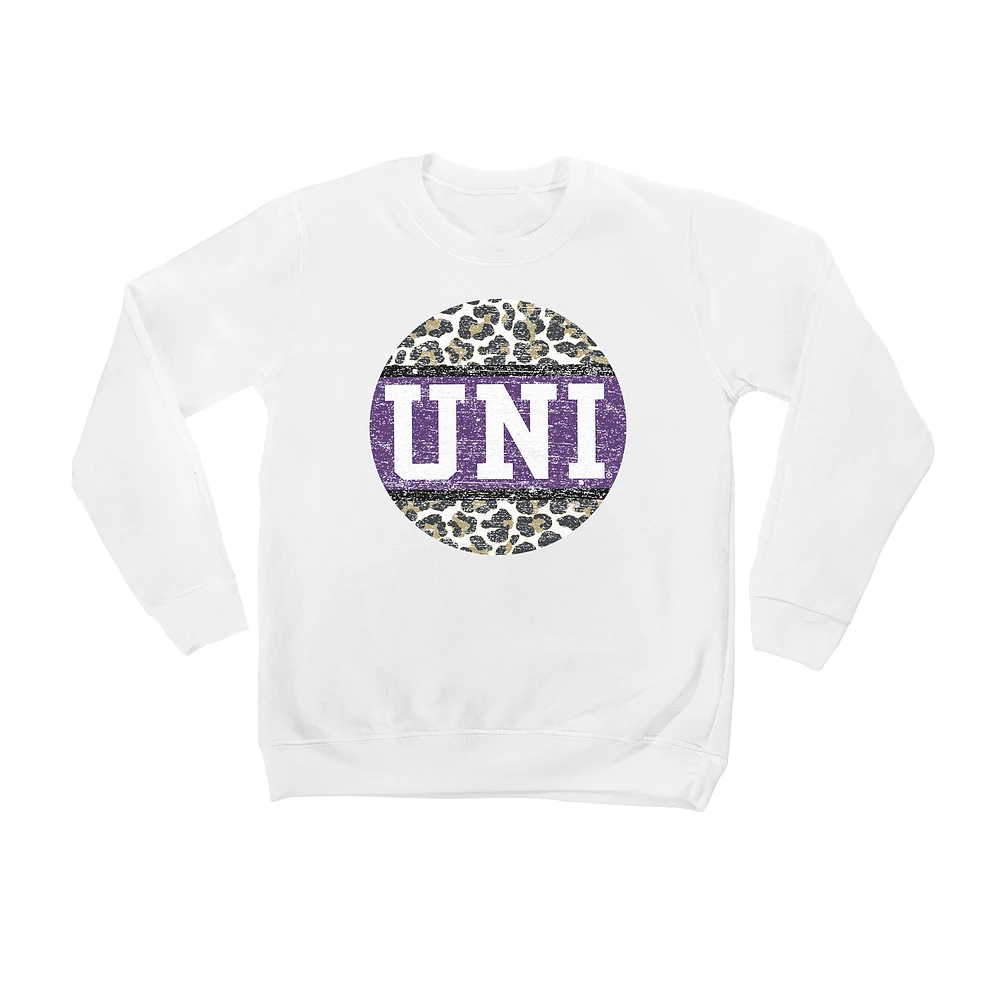Youth White Northern Iowa Panthers Scoop & Score Pullover Sweatshirt