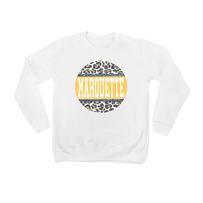 Youth White Marquette Golden Eagles Scoop & Score Pullover Sweatshirt