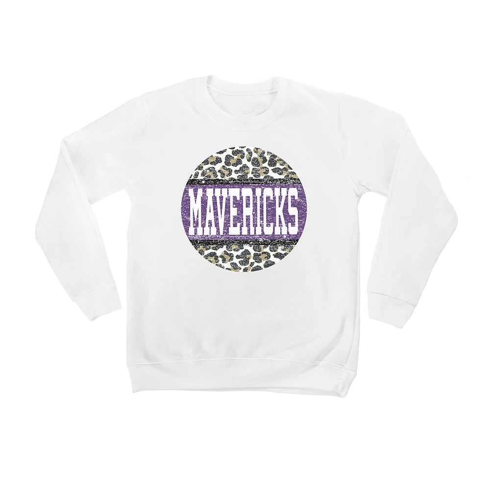 Youth White Minnesota State University Mankato Scoop & Score Pullover Sweatshirt