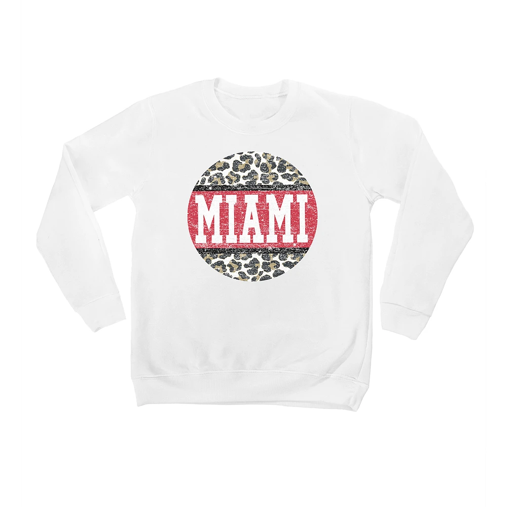 Youth White Miami University RedHawks Scoop & Score Pullover Sweatshirt