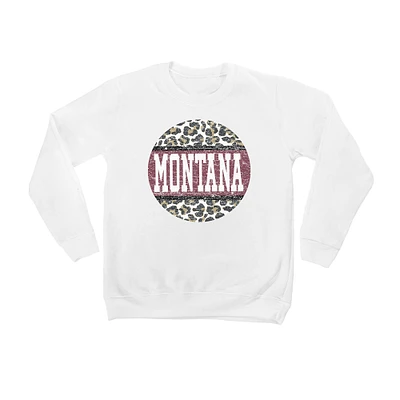 Youth White Montana Grizzlies Scoop & Score Pullover Sweatshirt