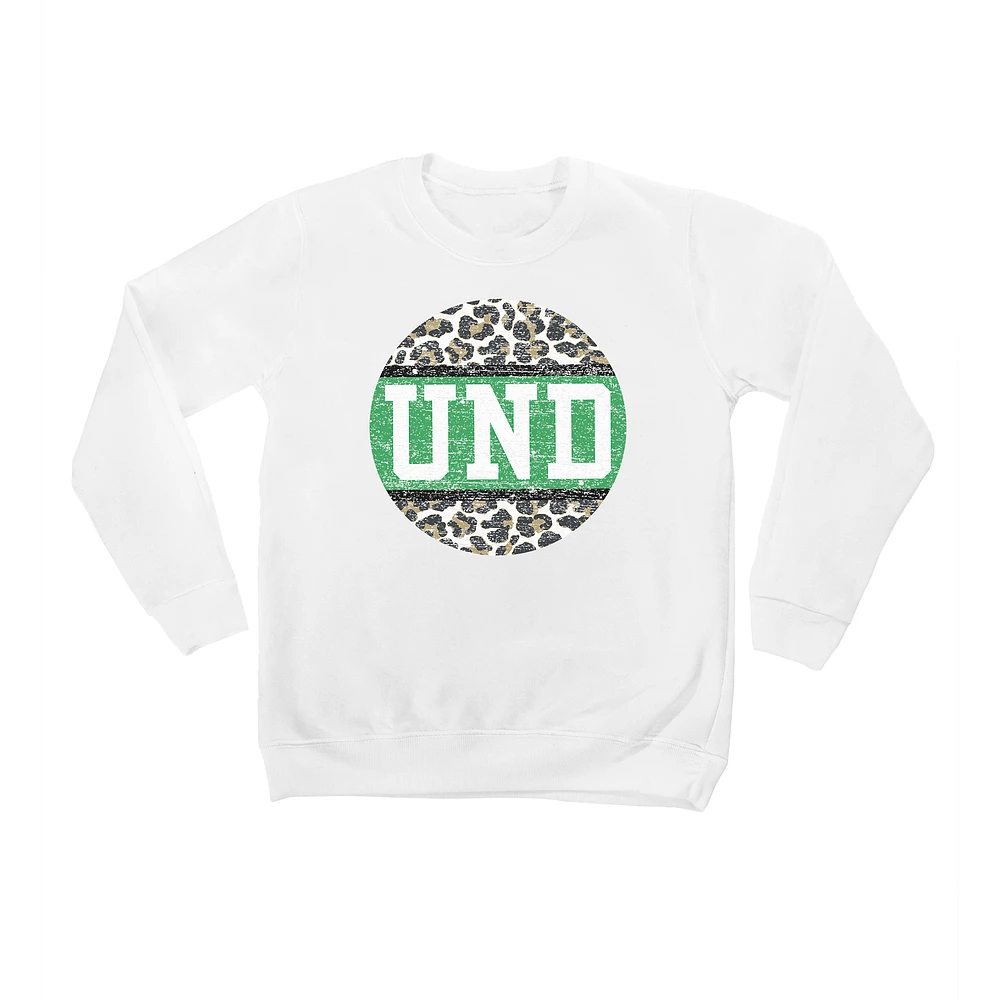 Youth White North Dakota Scoop & Score Pullover Sweatshirt