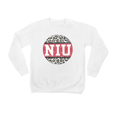 Youth White Northern Illinois Huskies Scoop & Score Pullover Sweatshirt