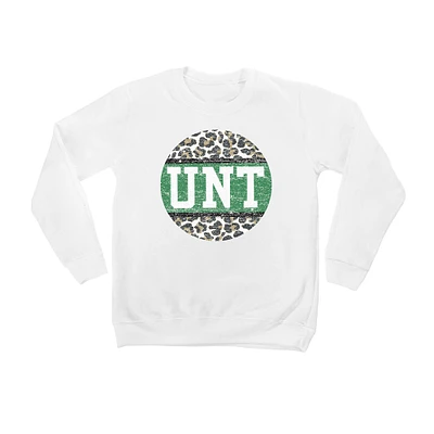Youth White North Texas Mean Green Scoop & Score Pullover Sweatshirt