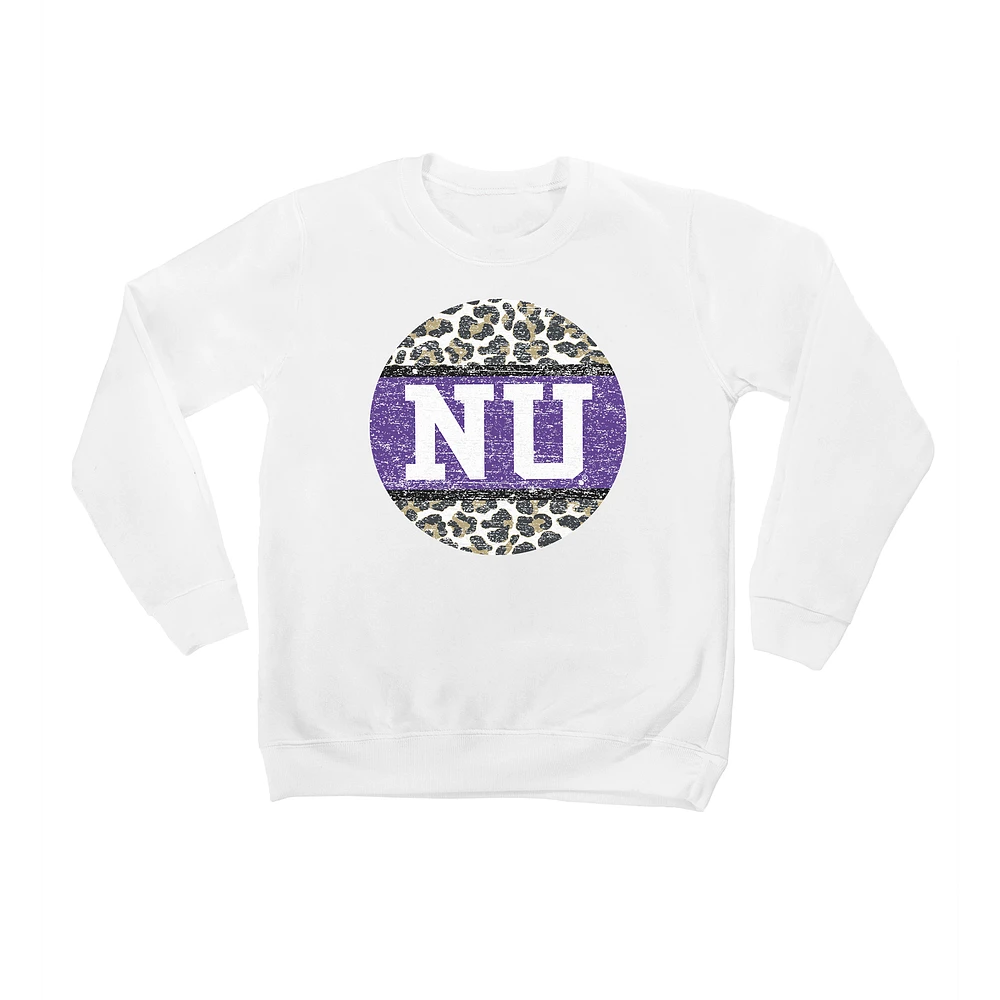 Youth White Northwestern Wildcats Scoop & Score Pullover Sweatshirt