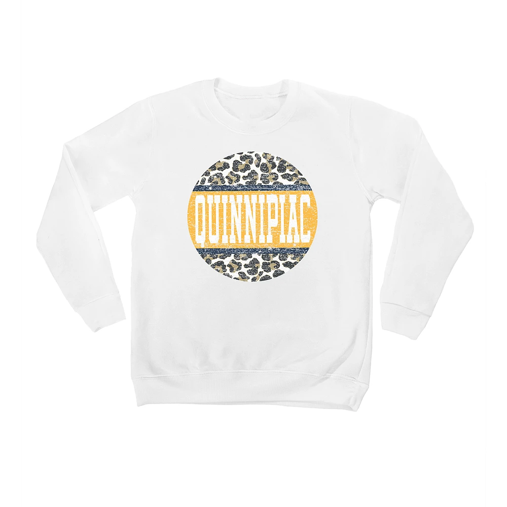 Youth White Quinnipiac Bobcats Scoop & Score Pullover Sweatshirt