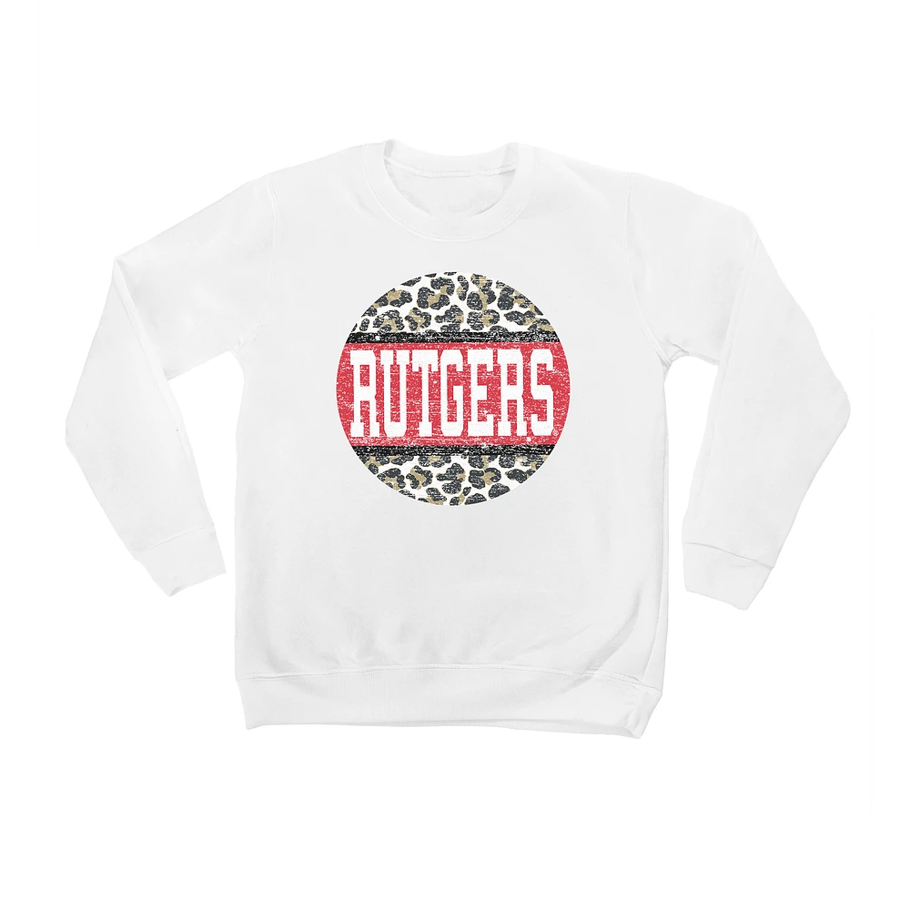 Youth White Rutgers Scarlet Knights Scoop & Score Pullover Sweatshirt