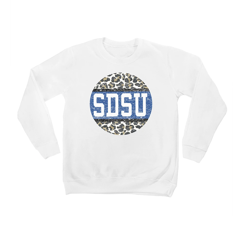 Youth White South Dakota State Jackrabbits Scoop & Score Pullover Sweatshirt