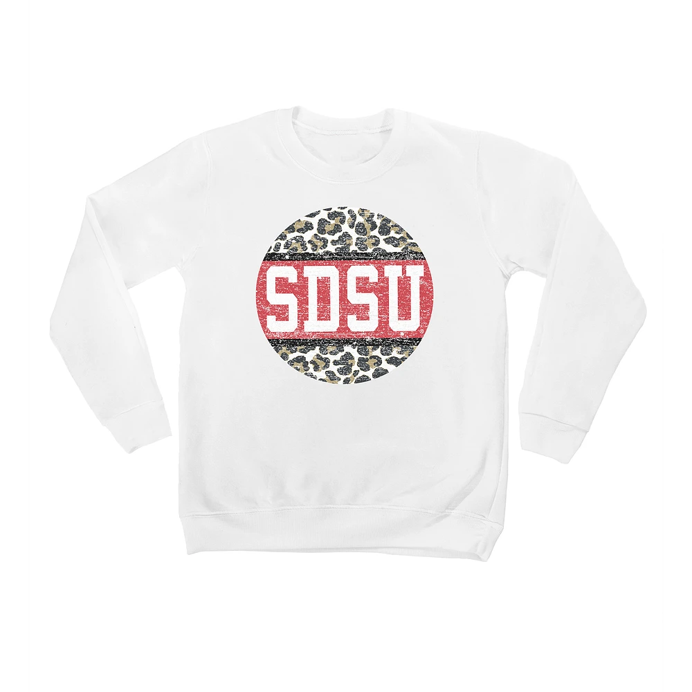 Youth White San Diego State Aztecs Scoop & Score Pullover Sweatshirt