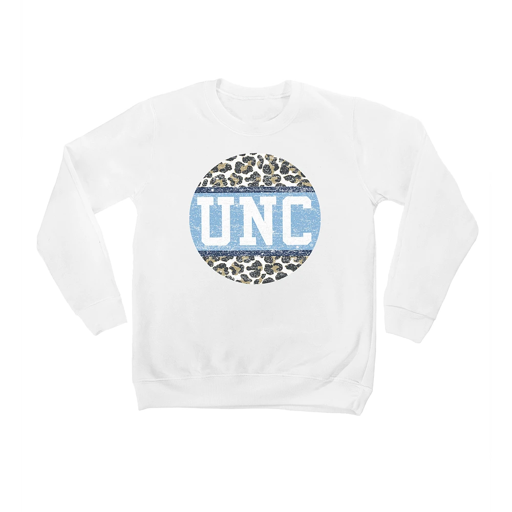 Youth White North Carolina Tar Heels Scoop & Score Pullover Sweatshirt
