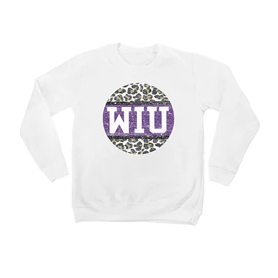 Youth White Western Illinois Leathernecks Scoop & Score Pullover Sweatshirt