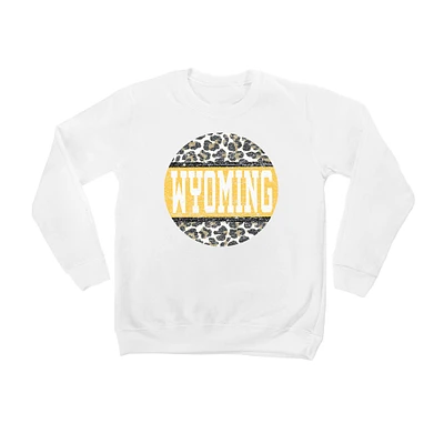 Youth White Wyoming Cowboys Scoop & Score Pullover Sweatshirt