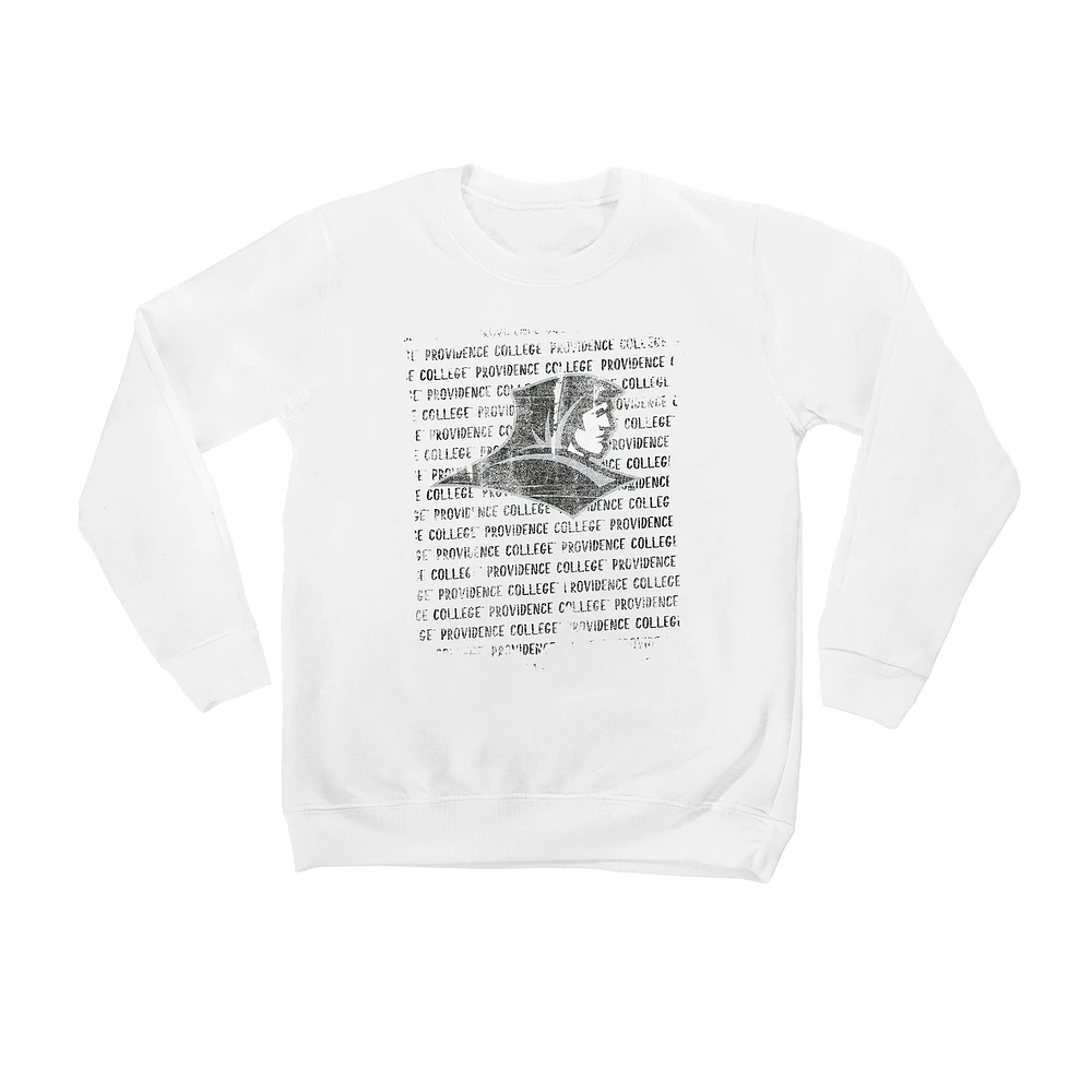 Youth White Providence Friars Bold Type Pullover Sweatshirt