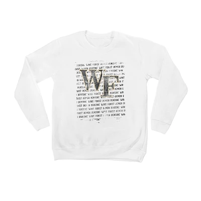 Youth White Wake Forest Demon Deacons Bold Type Pullover Sweatshirt