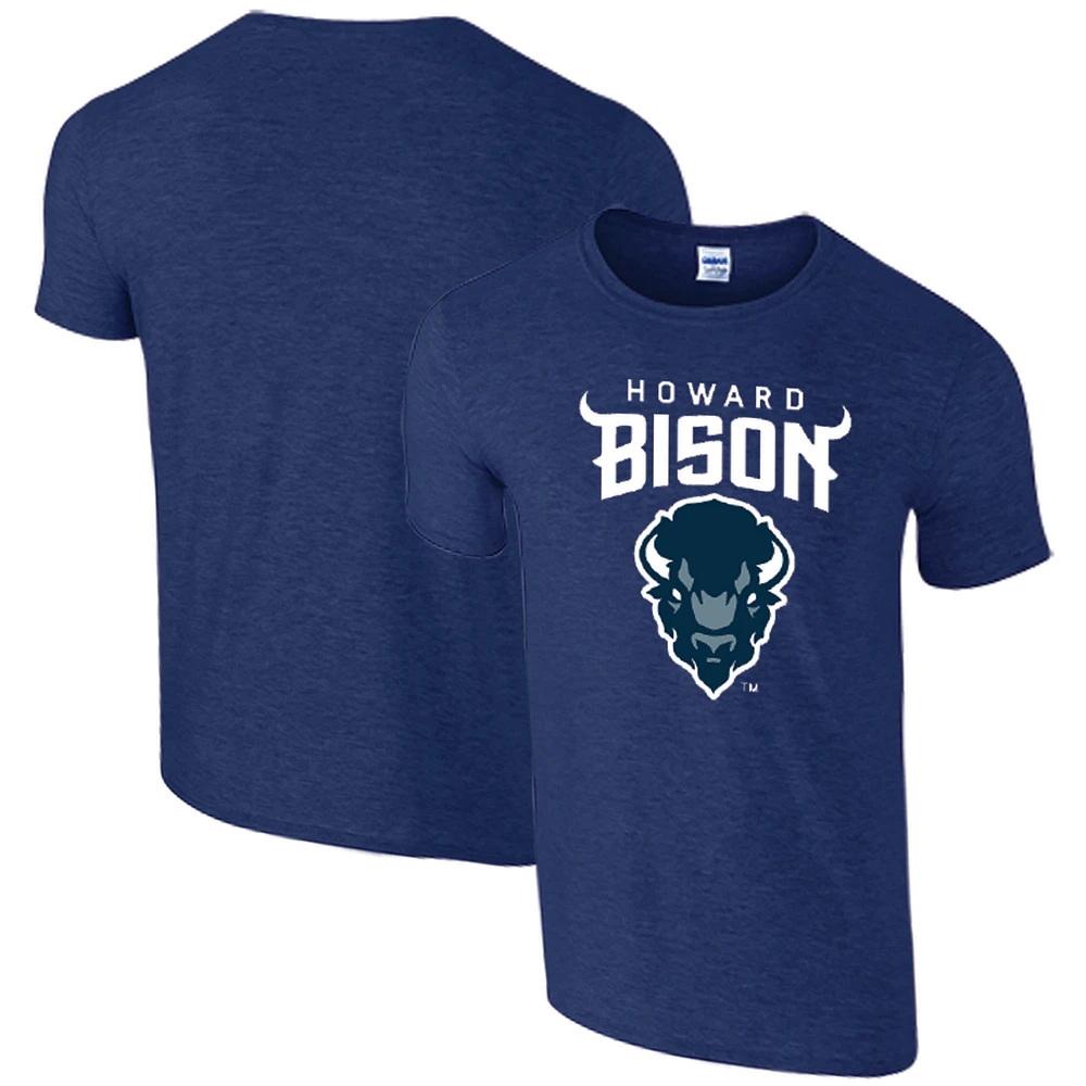 Men's Heathered Navy Howard Bison T-Shirt